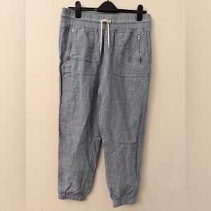 Athleta Grey Cabo 100% linen Joggers size 10